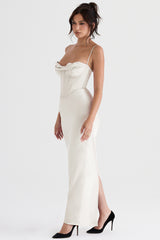 Charmaine Ivory Corset Maxi Dress