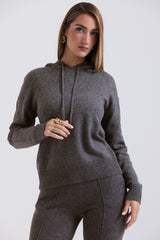 Jionni Charcoal Cashmere Blend Hoodie
