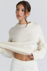 Bear Ivory Wool Chunky Knit Sweater