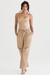 Audette Camel Structured Corset