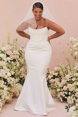 Ines Ivory Strapless Corset Bridal Gown - Limited Edition