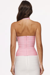 The Contour Lychee Sculpting Halter V Waist Bandage Top