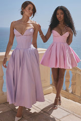 Mar Cotton Candy Twill Strapless Mini Dress