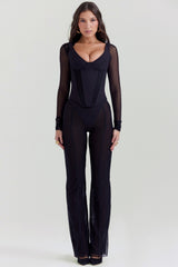 Araminta Black Long Sleeve Corset