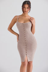 Teva Beige Cashmere Knit Midi Dress