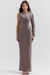 Catiana Smoke One Sleeve Maxi Dress