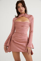 Toira Rose Draped Corset Dress
