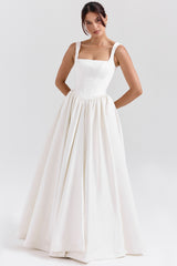 Lillianna Ivory Italian Satin Corset Bridal Gown