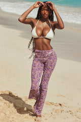 Keala Violet Floral Cutout Trousers