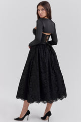 Duchess Black Lace Corset, Skirt and Bolero