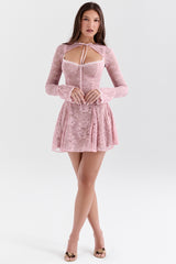 Alice Perfectly Pink Lace Mini Dress