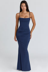 Milena Navy Corset Maxi Dress