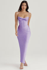 Charmaine Lavender Corset Maxi Dress
