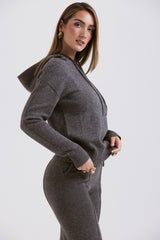 Jionni Charcoal Cashmere Blend Hoodie