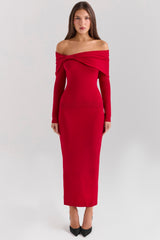 Amaryllis Holly Red Cashmere Blend Sweater