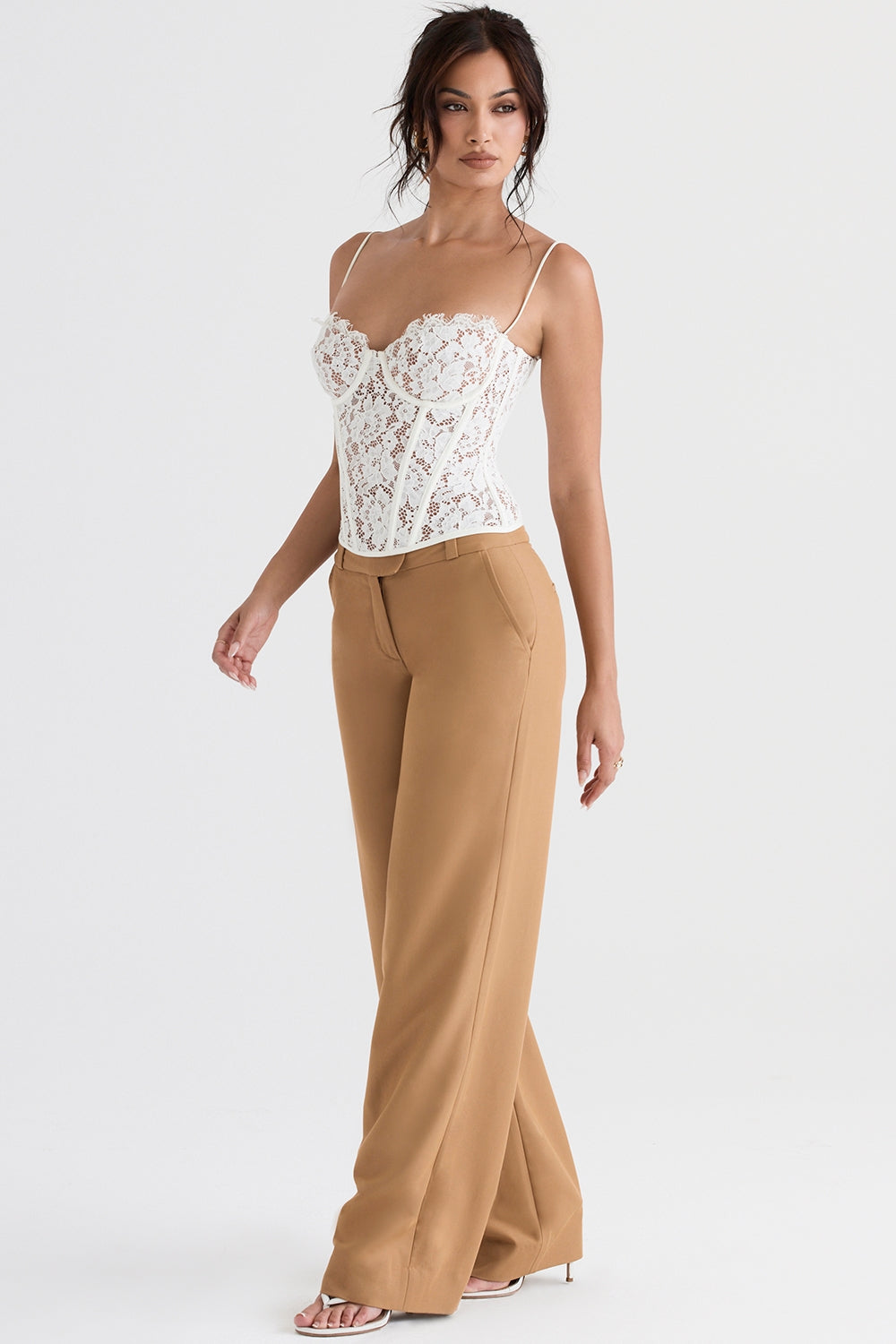 Cameron Caramel Relaxed Tailored Trousers