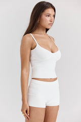 Summer White Dainty Knit Top