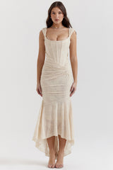 Cesca Vintage Cream Floral Maxi Dress