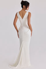 Arianna Ivory Satin Corset Bridal Gown