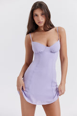 Christiana  Lavender Mini Dress