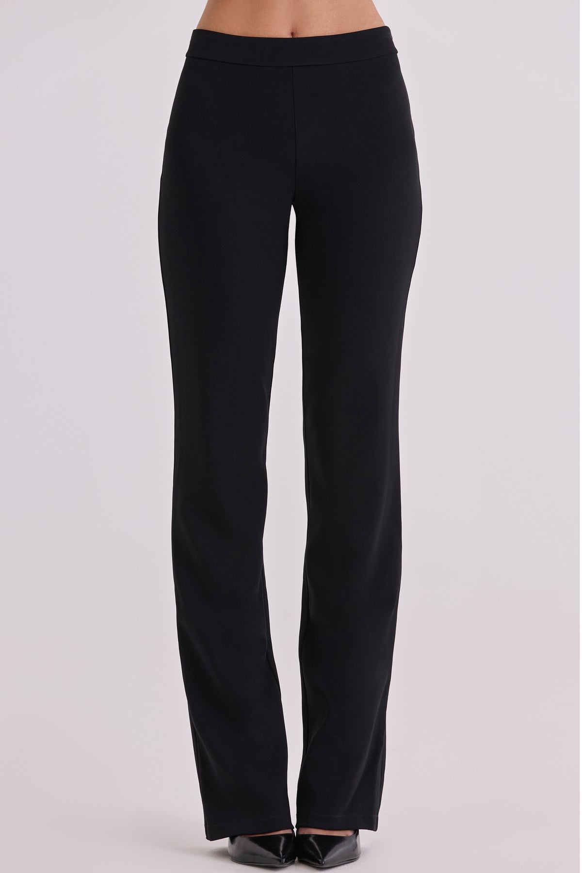 Chiara Black Straight Leg Trousers