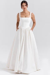 Lillianna Ivory Italian Satin Corset Bridal Gown