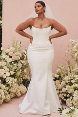 Ines Ivory Strapless Corset Bridal Gown - Limited Edition