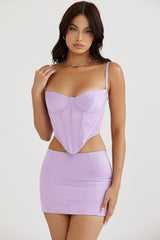 Elodie Orchid Satin Mini Skirt