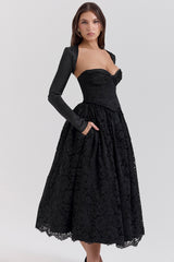 Duchess Black Lace Corset, Skirt and Bolero