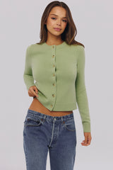 Signature Matcha Cashmere + Merino Wool Cardigan