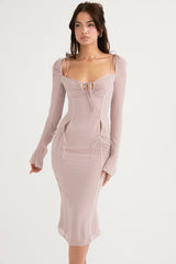 Ophelia Crystal Cutout Midi Dress