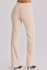 Chiara Vintage Ivory Crepe Straight Leg Trousers