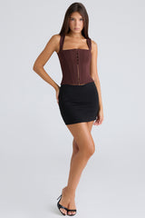 The Balconette Chocolat Fitted Corset Top