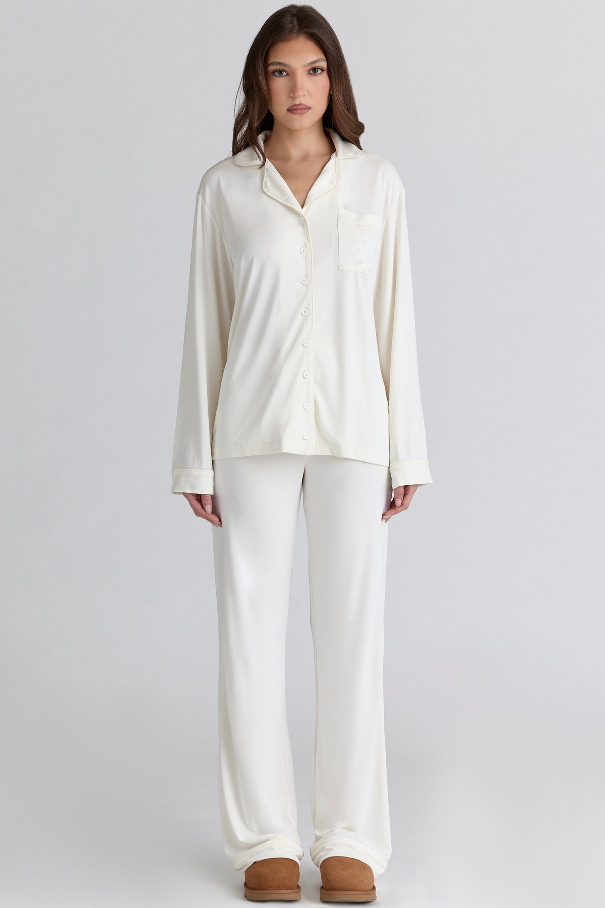 Classic PJs Ivory Soft Modal Pajama Set