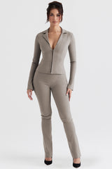 Zakira Smoke Fitted Shirt