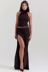 Adrielle Cocoa Midi Skirt