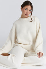 Bear Ivory Wool Chunky Knit Sweater
