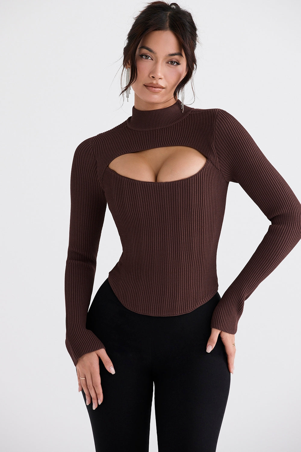 Georgina Cocoa Knitted Corset