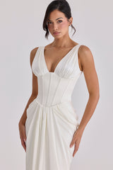 Arianna Ivory Satin Corset Bridal Gown