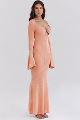 Sereia Sorbet Metallic Knit Maxi Dress