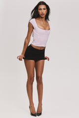 The Cap Sleeve Pink Corset Top