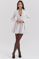 Heiress French Dove Contour Mini Dress