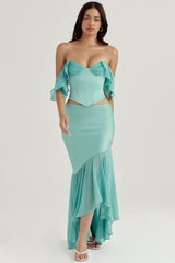 Lila Jade Ruffle Maxi Skirt