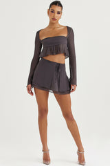 Clarice Shadow Floaty Layered Mini Skirt