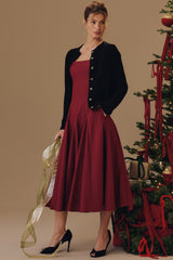Signature Black Cashmere + Merino Wool Cardigan
