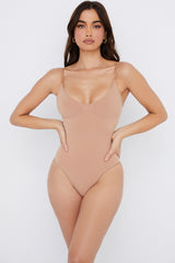 Sculpting Thong Bodysuit Cafe Au Lait