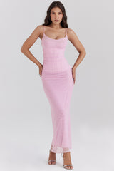 Nalini Cotton Candy Corset Maxi Dress