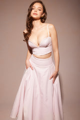 Pabla Ballerina Pink Cropped Bralette Top