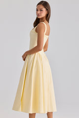 Dorothy Lemon Cotton Midi Sundress
