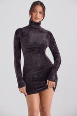 Taya Charcoal Chenille Mini Dress